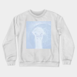 Ghostly alpaca and mandala in serenity blue Crewneck Sweatshirt